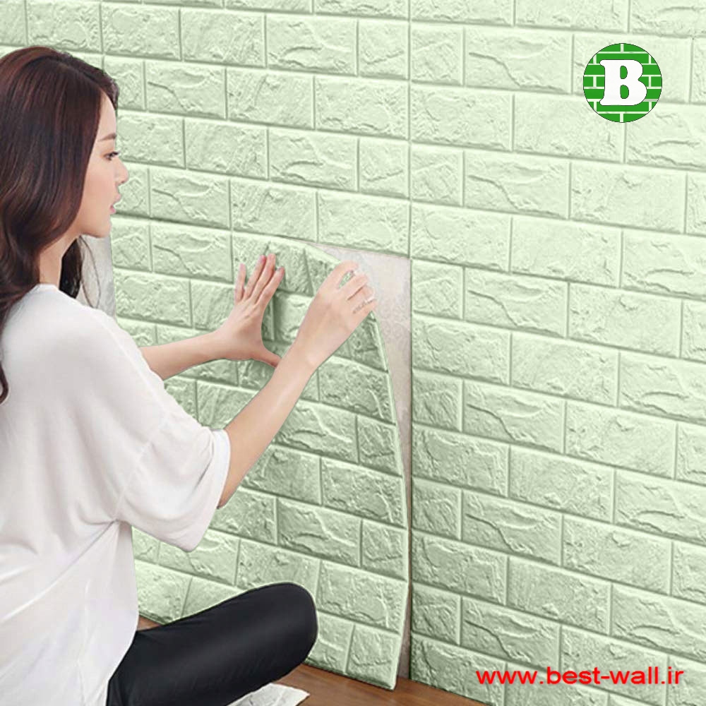 دیوارپوش و پنل فومی سبز روشن