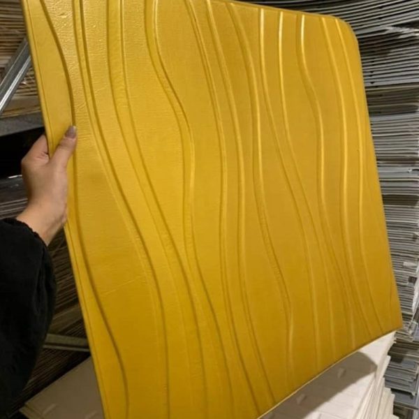 دیوارپوش فومی موجی طلایی